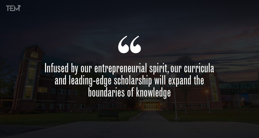 Infused by our entrepreneurial spirit, our curricula and leading-edge scholarship will expand the boundaries of knowledge. Infused by our entrepreneurial spirit, our curricula and leading-edge scholarship will expand the boundaries of knowledge.